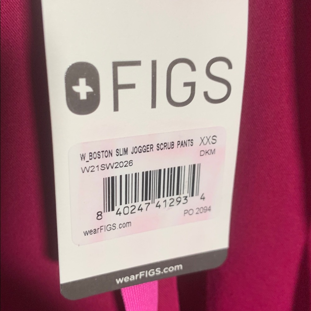 Figs Womens Boston Slim Jogger Scrub Pant in Dark Magenta Size XXS NWT Medical - Picture 3 of 7